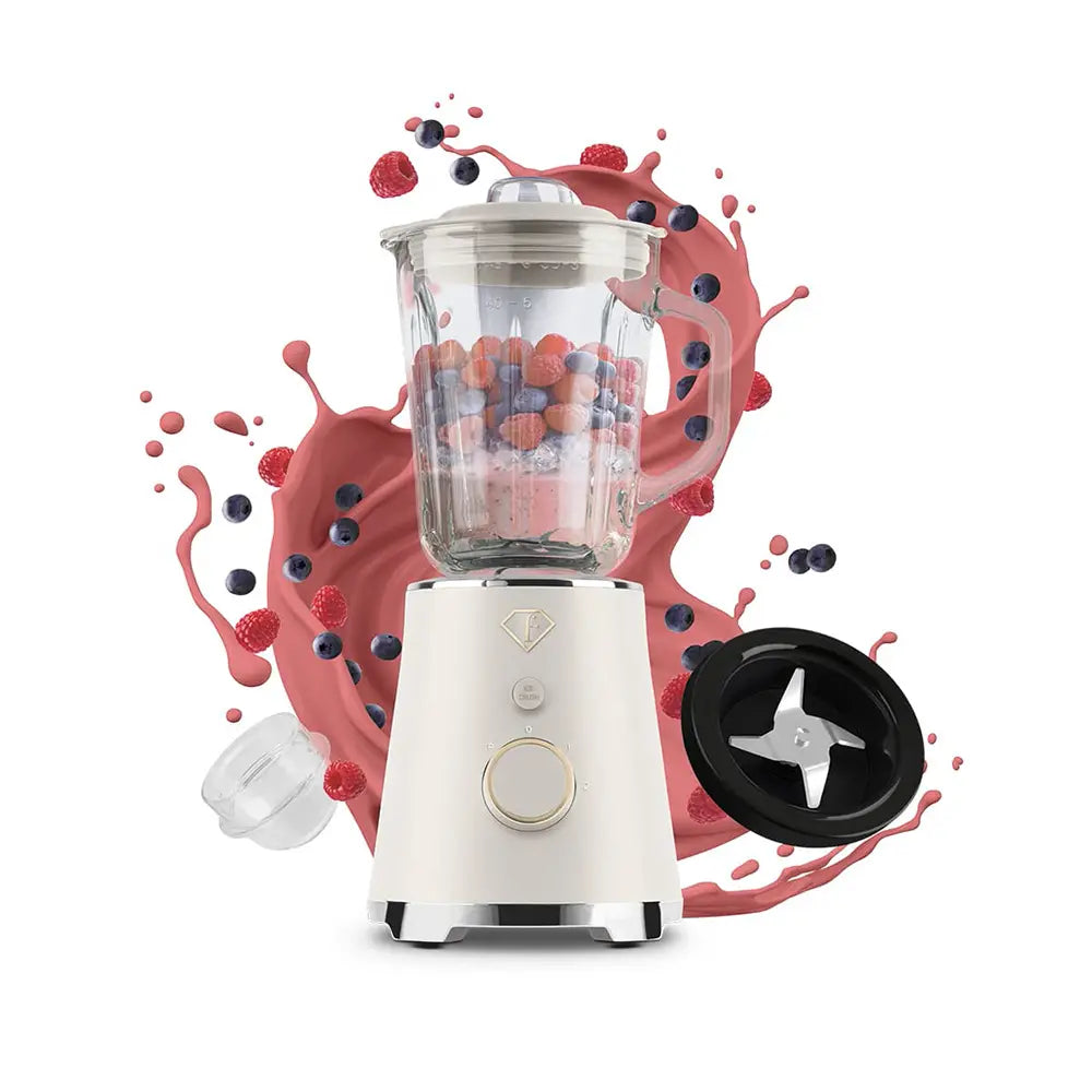 Fashion 1000W Glass Blender Cream-Gold, 1.5L Capacity