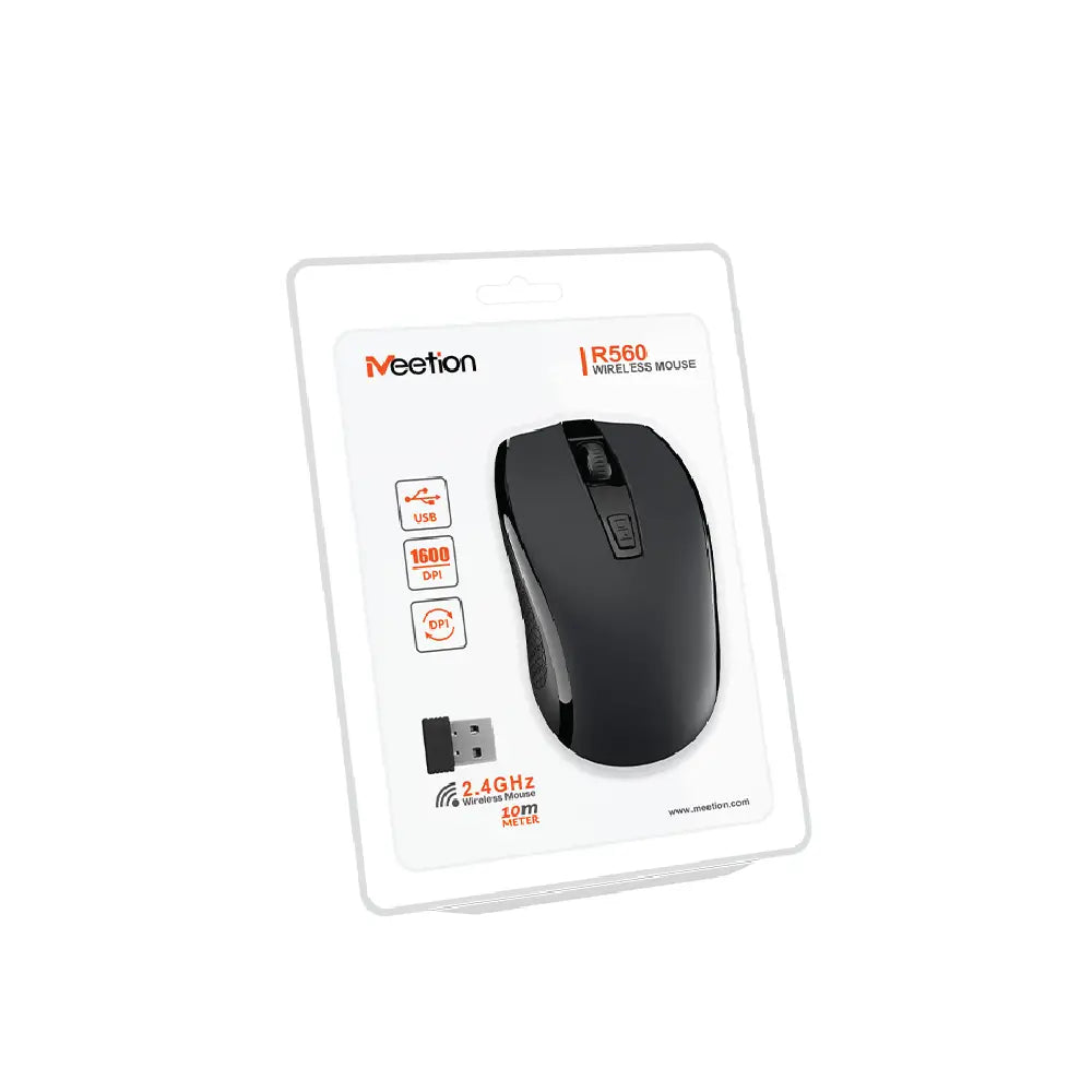 MEETION R560 Black Wireless Mouse Compact Design