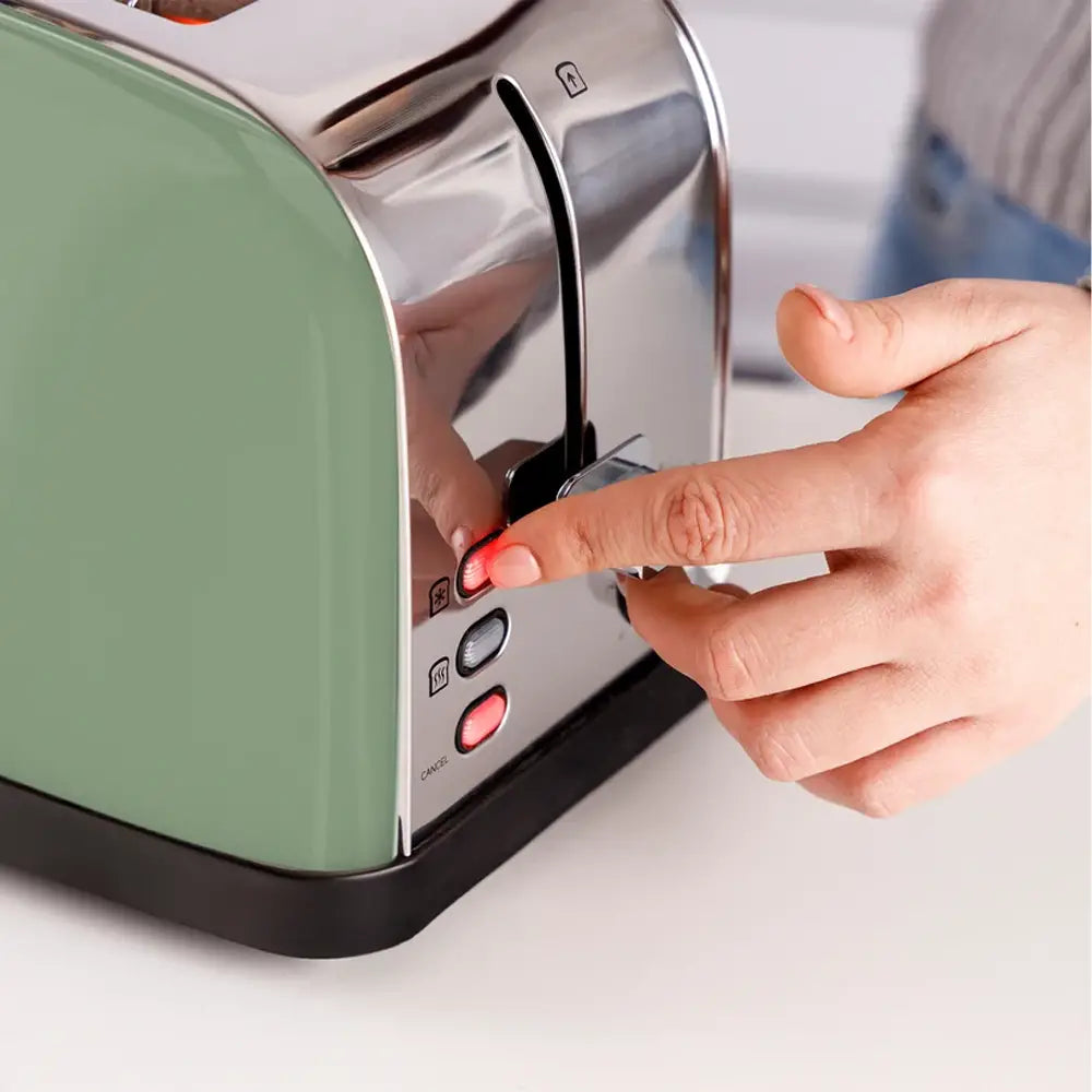 Taurus Vintage II Olive Toaster with 7 Toast Settings
