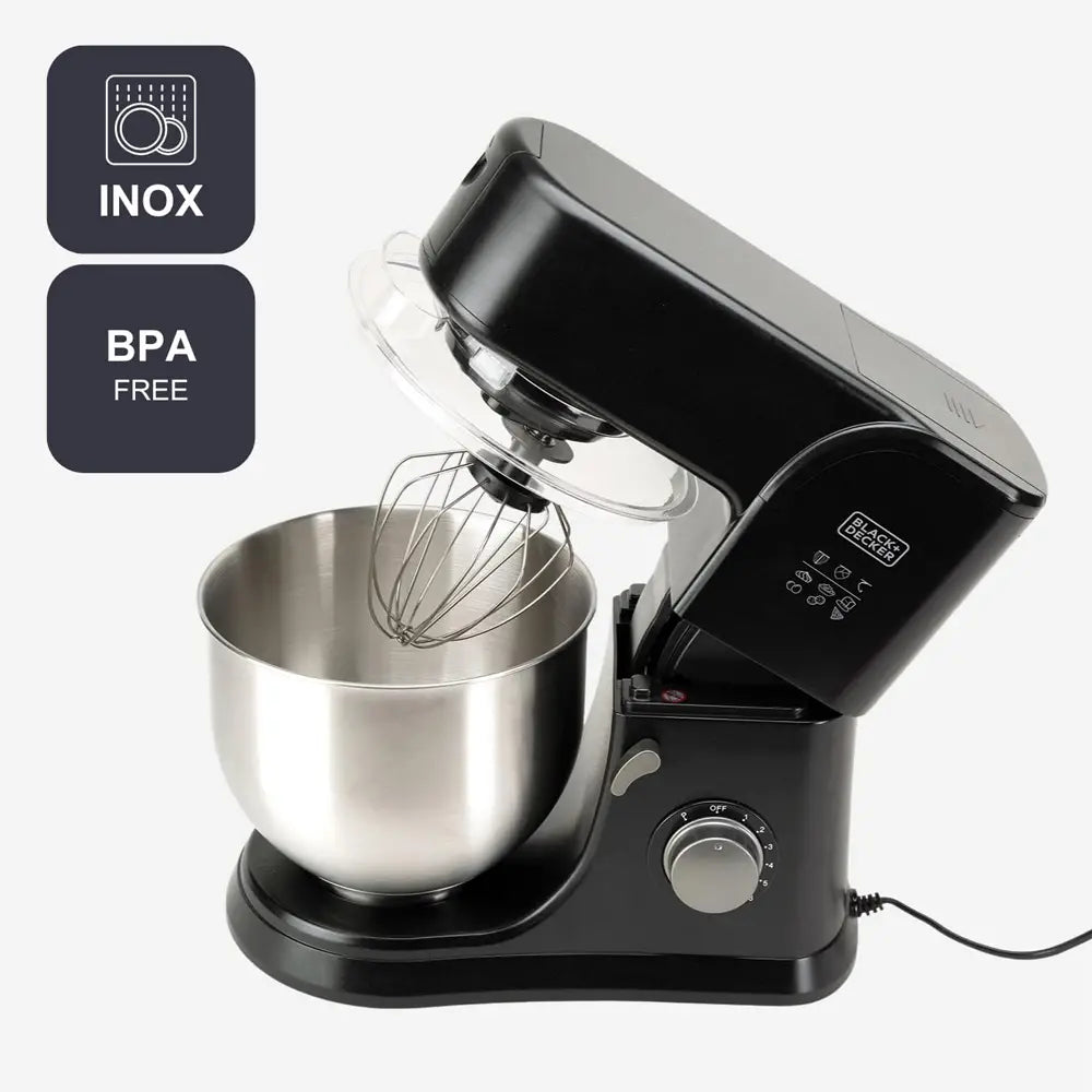 Black+Decker BXKM1001E Stand Mixer in Black