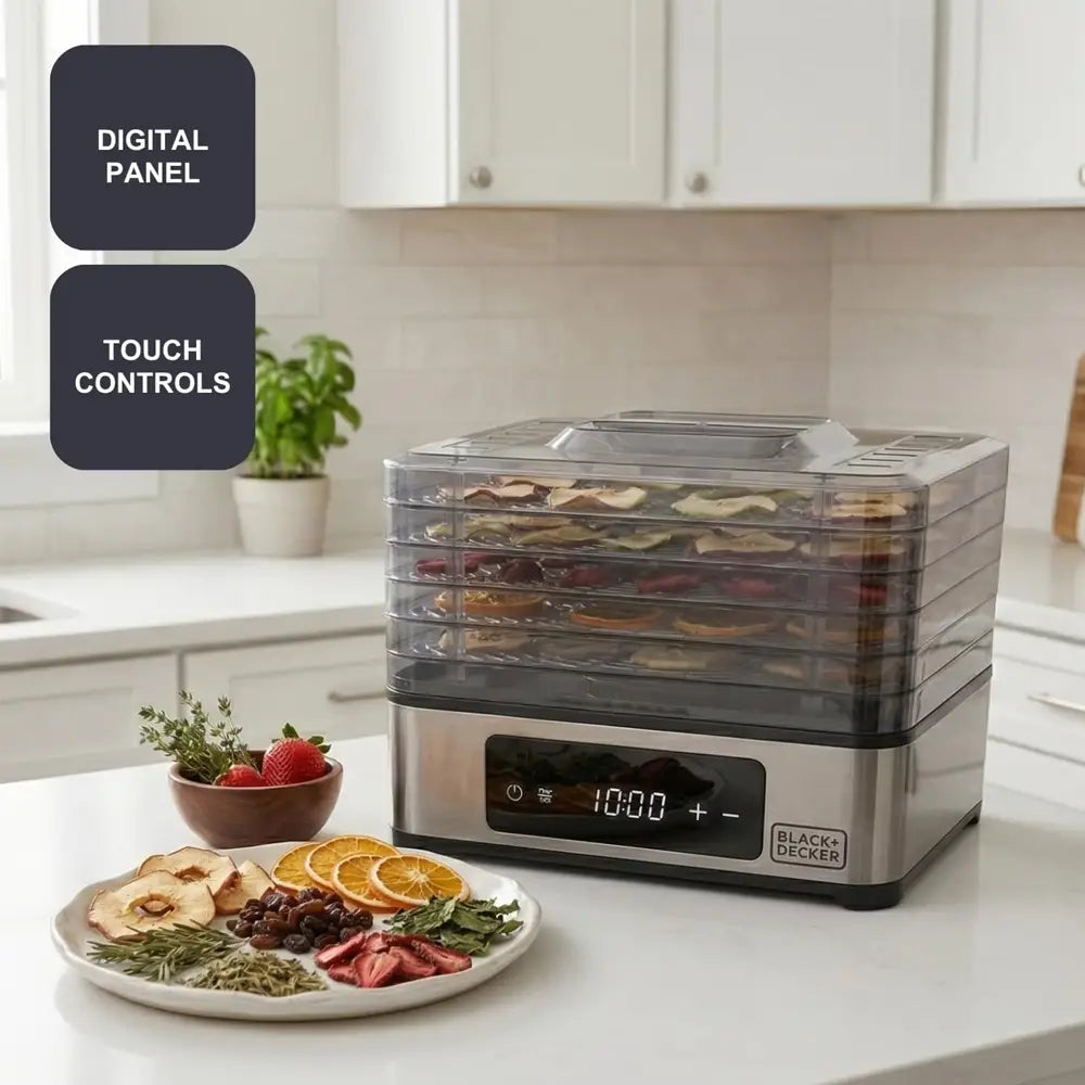 Black+Decker BXDE401E Food Dehydrator for Healthy Snacks