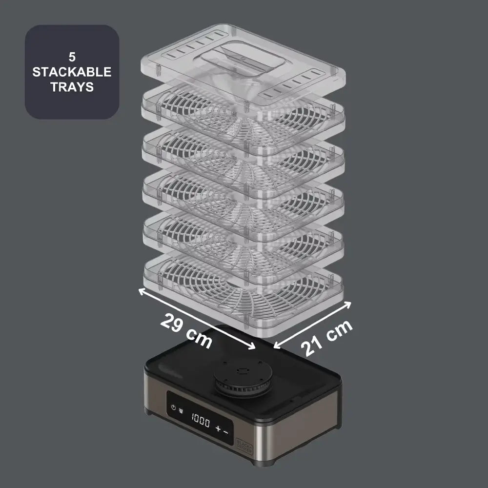 Black+Decker BXDE401E Food Dehydrator for Healthy Snacks