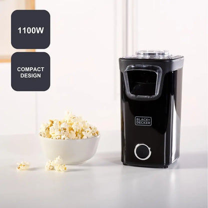 Black+Decker BXPC1100E Hot Air Popcorn Maker - Black