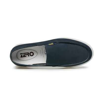 Men's Lightweight Leather Casual Loafers with Soft Heel Counter