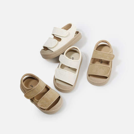 Kids' Breathable Open-Toe Footwear for Boys & Girls with Hook-and-loop Fastener Closure, Ideal for Beach & Leisure Activities