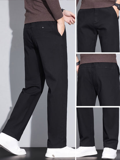 Men's Slim Fit Straight-Leg Casual Pants, Lightweight & Durable