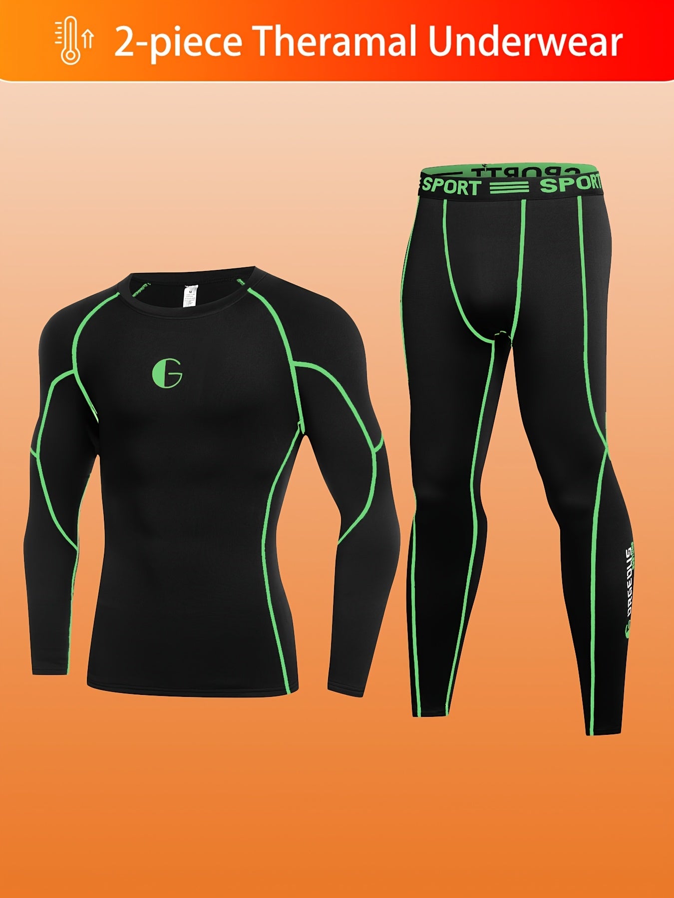 Men's Thermal Fleece Underwear Set for Cold Weather Sports