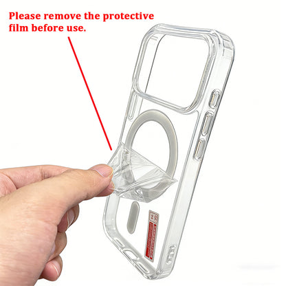 Luxury Transparent Magnetic Wireless Charging Phone Case for iPhone 11