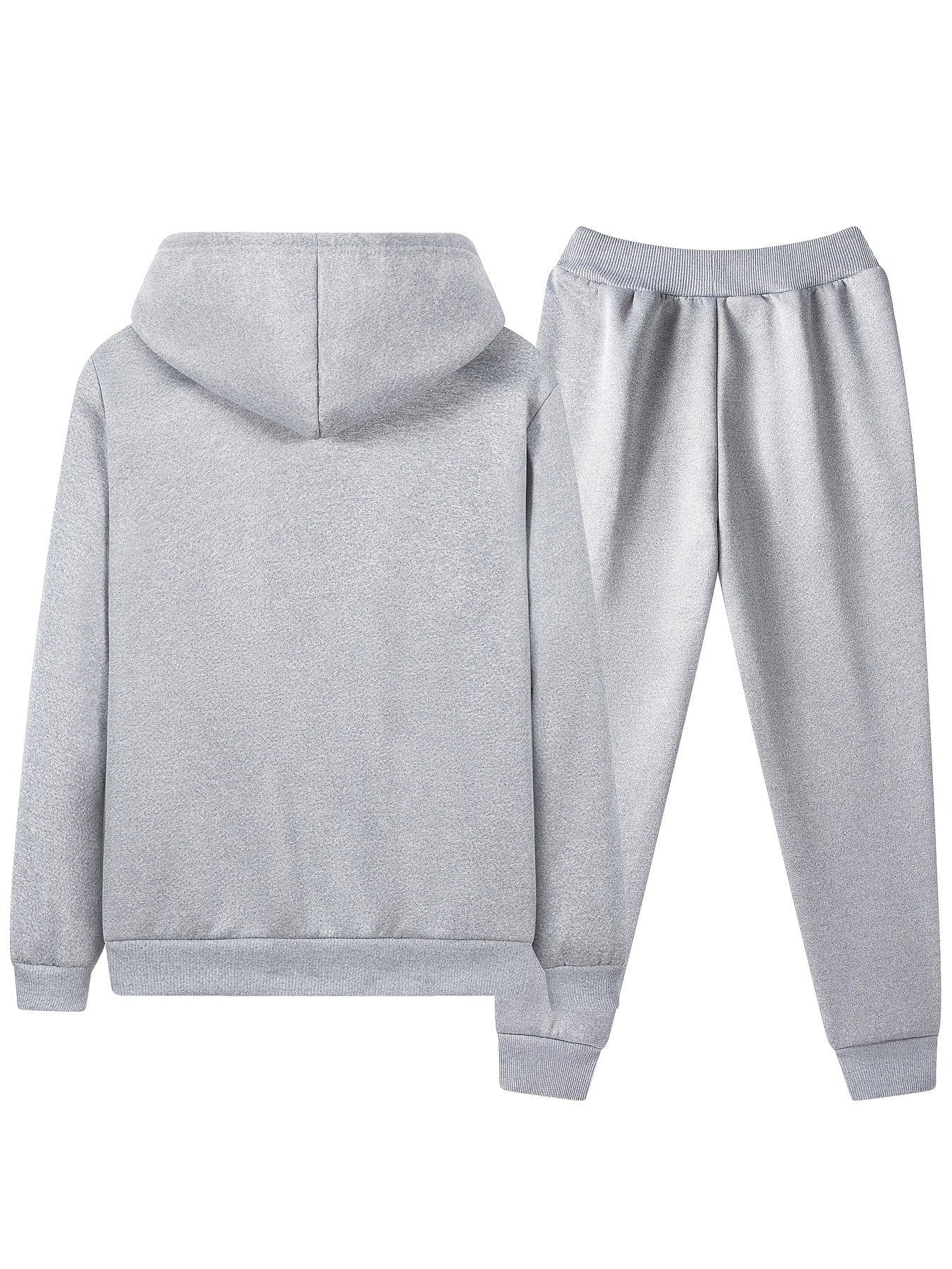 2pcs Boys' Fashion Fleece-Lined Thickened Jacket + Pants Set, Stylish Zip-Up Hoodie and Casual Sportswear Outfit for Autumn/Winter, Perfect Gift, Perfect for Outdoor, Autumn/winter Coat For Boy, Sportswear Suit For Boy, Boy C