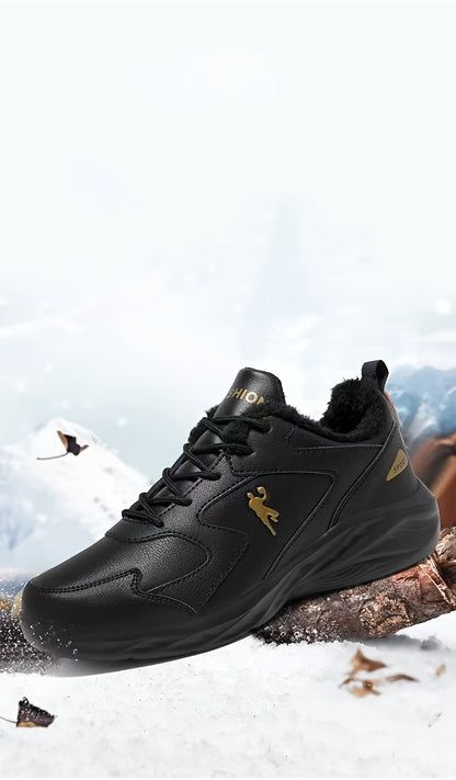 New Winter Sports Casual Men's Shoes with Fluffy Insulation for Snowy Fields
