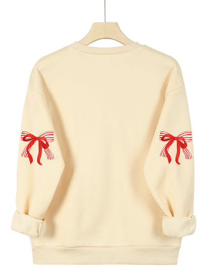 Women'S Glittery Snowman & Santa Hat Print Sweater - Winter Warmth with Red & Snowflakes, Round Neck Casual Sweater for Fall & Winter, Cozy Holiday Outfit For Christmas & New Year's, Christmas Sweater, Seasonal Fashion, Festi