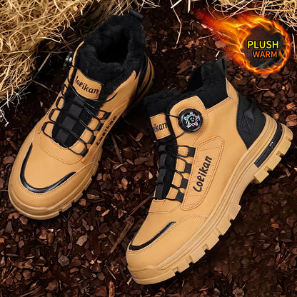 Men's Lightweight Winter Work Boots with Warm Lining & Non-Slip Sole