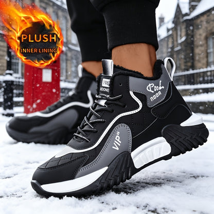Men's Winter Chukka Boots Fleece Lined Outdoor Hiking Shoes