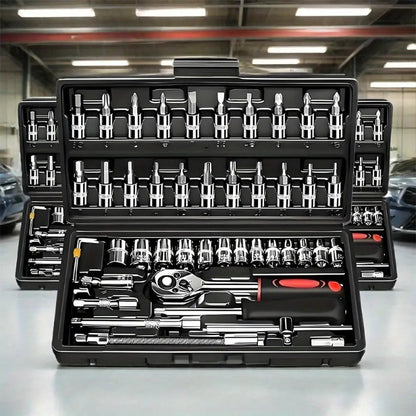 Բազմաֆունկցիոնալ մեքենաների վերանորոգման գործիքների հավաքածու | Բարձր կարծրության քրոմ-վանադիումային պողպատ, ունիվերսալ կիրառելի է տնային և մասնագիտական ​​​​գարաժների համար, մեխանիկական շահագործում