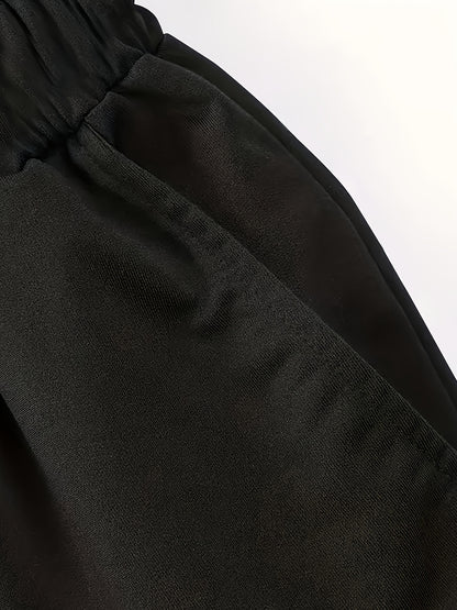 3pcs Vest Casual Set for Men Men's Casual Cartoon Drawstring Pocket Hoodie and Sports Drawstring Trousers Matching Set - ayq