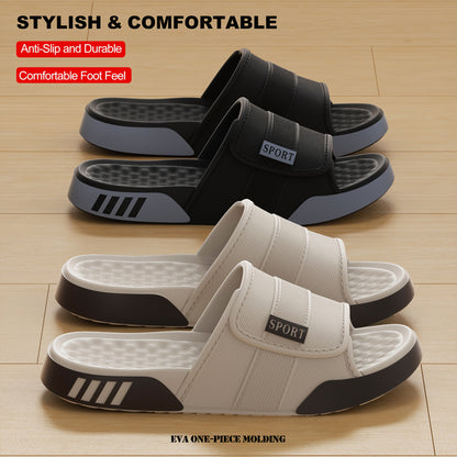 Men's Summer Flat Sandals with Thick Soles, Comfortable and Soft, Casual and Simple, Fashionable and Versatile, Thick Sole Trend, Street Style, Men's Sandals. - ayq