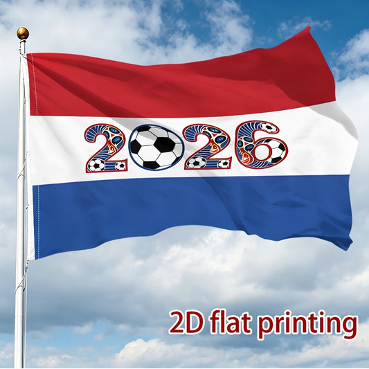 Netherlands 2026 Football Decorative Hanging Flag - Polyester - ayq