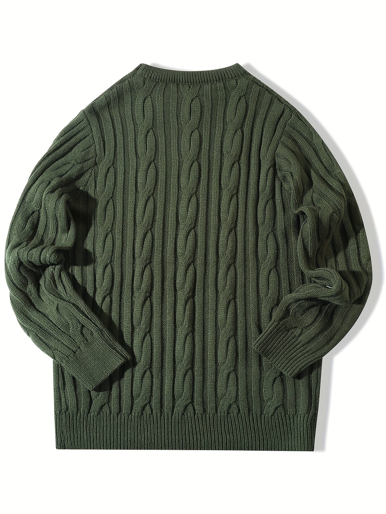 Նոր աշուն-ձմեռ տղամարդկանց համար նախատեսված ամենօրյա, միագույն, կլոր վզնոցով տրիկոտաժե վերնաշապիկ