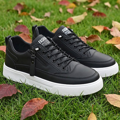 Men's Low-Top Casual Athletic Shoes with Thick PVC Sole