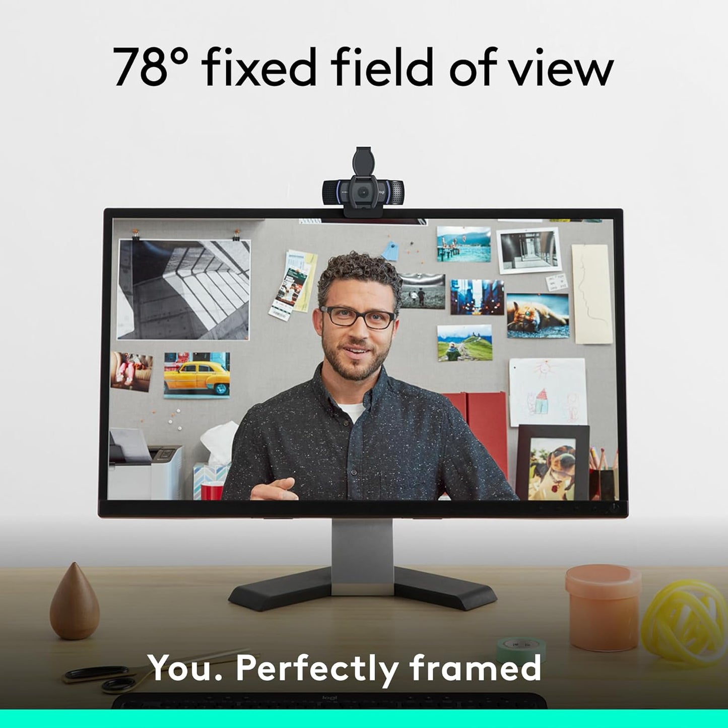 Logitech C920E HD 1080P Mic-Enabled Webcam, Certified for Zoom, Microsoft Teams Compatible, TAA Compliant