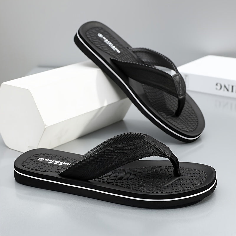 Men's Dual-Tone Anti-Slip Slides with Cushioned EVA Sole