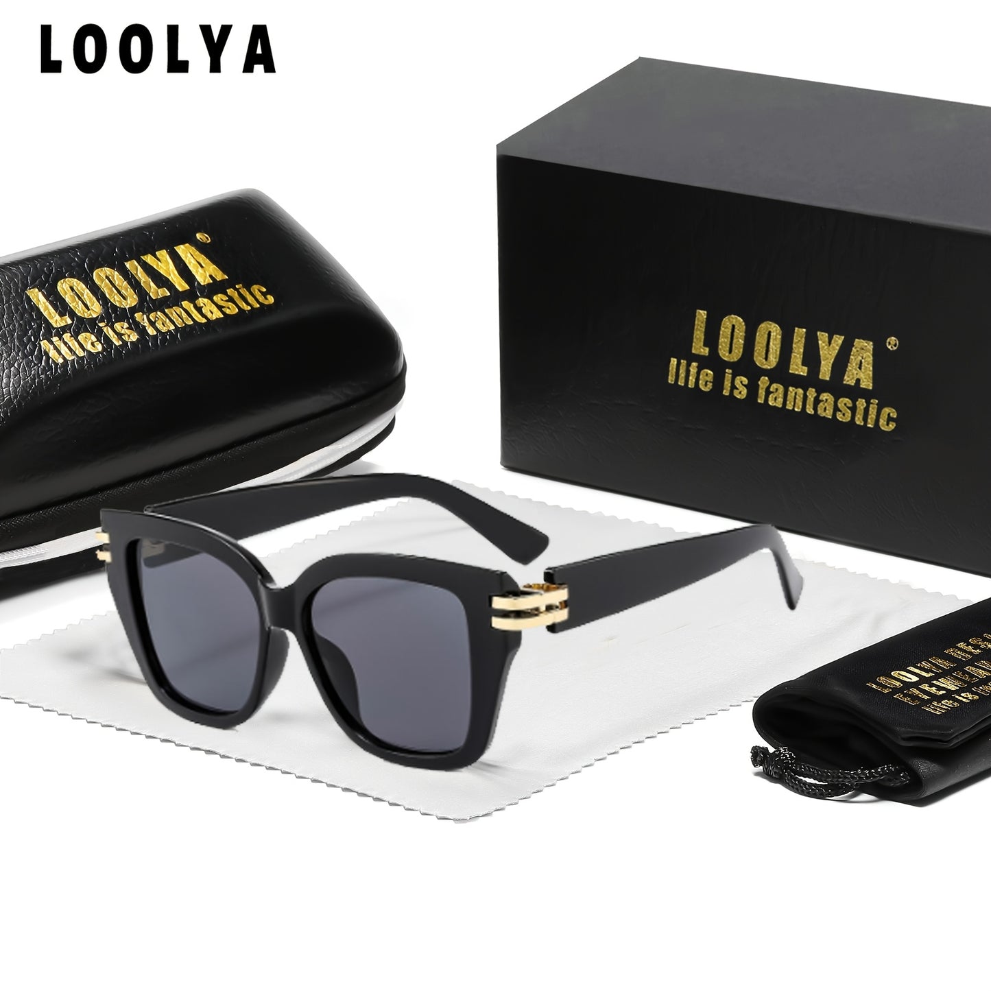 Unisex Retro Steampunk Glasses with White & Gold Accents