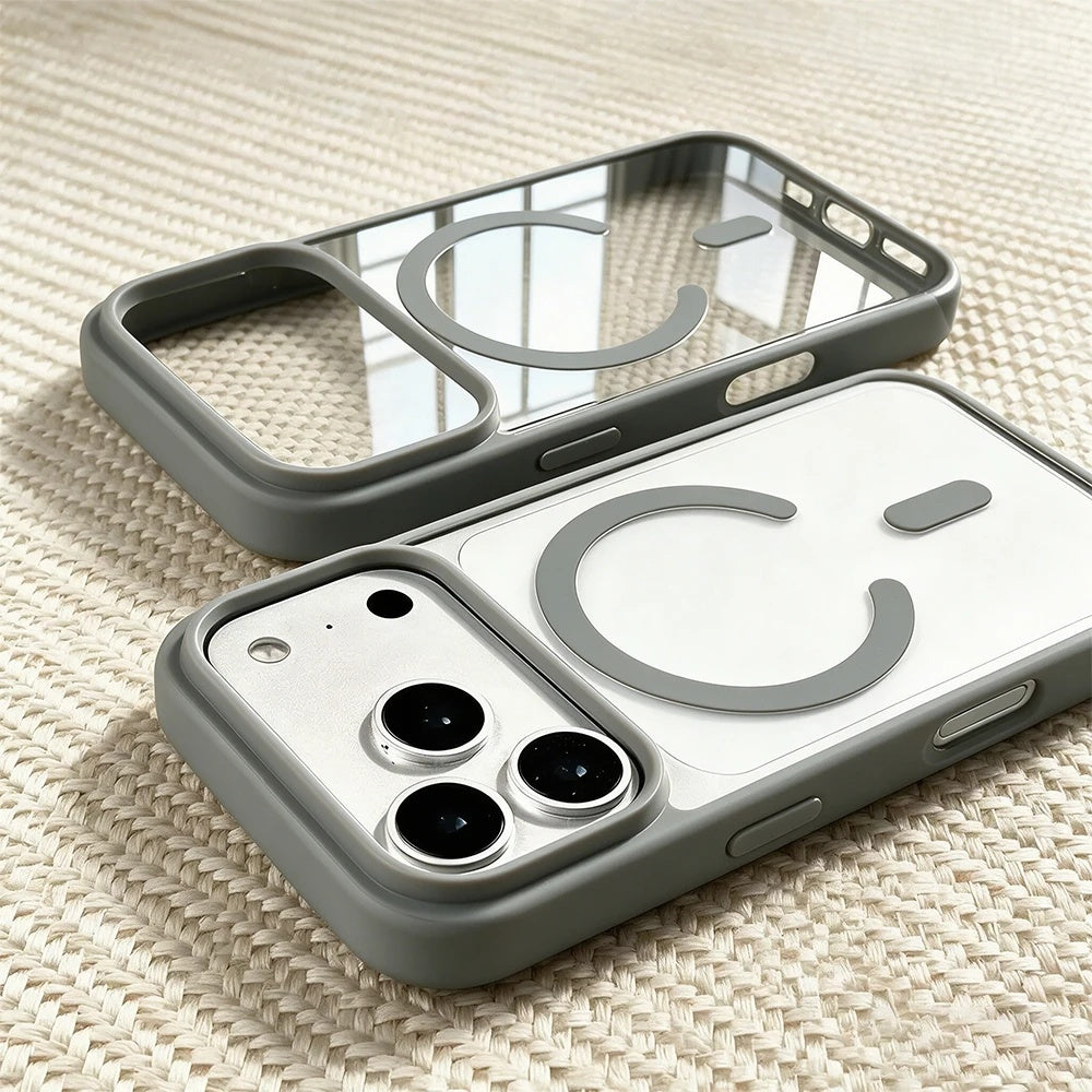 Magnetic Transparent Phone Case for iPhone 18 Pro Max with Wireless Ch