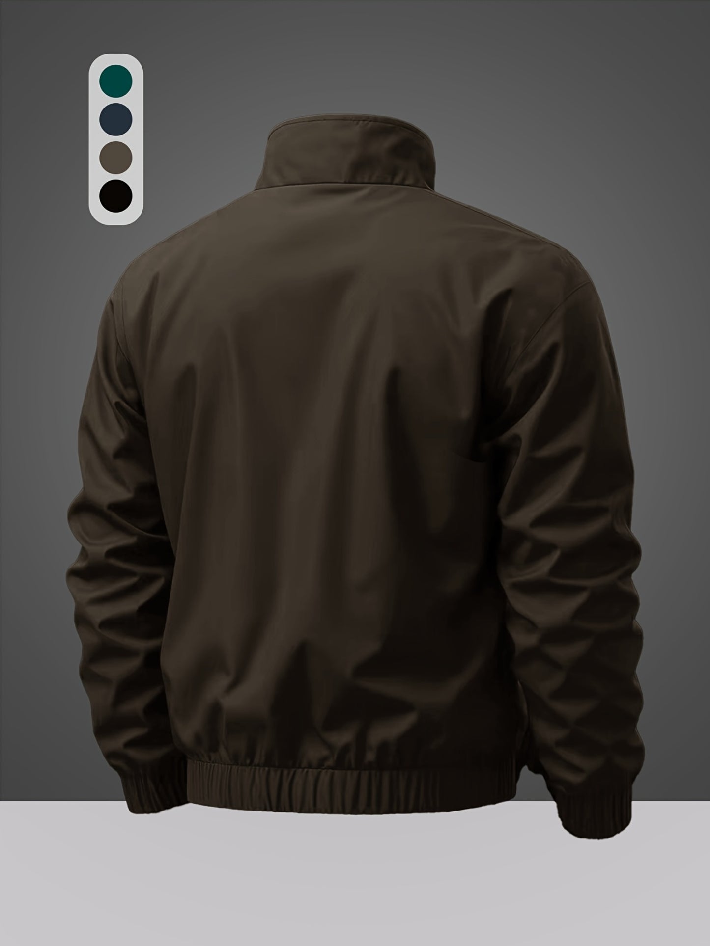 Men's Casual Polyester Sports Jacket with Alphabet Print