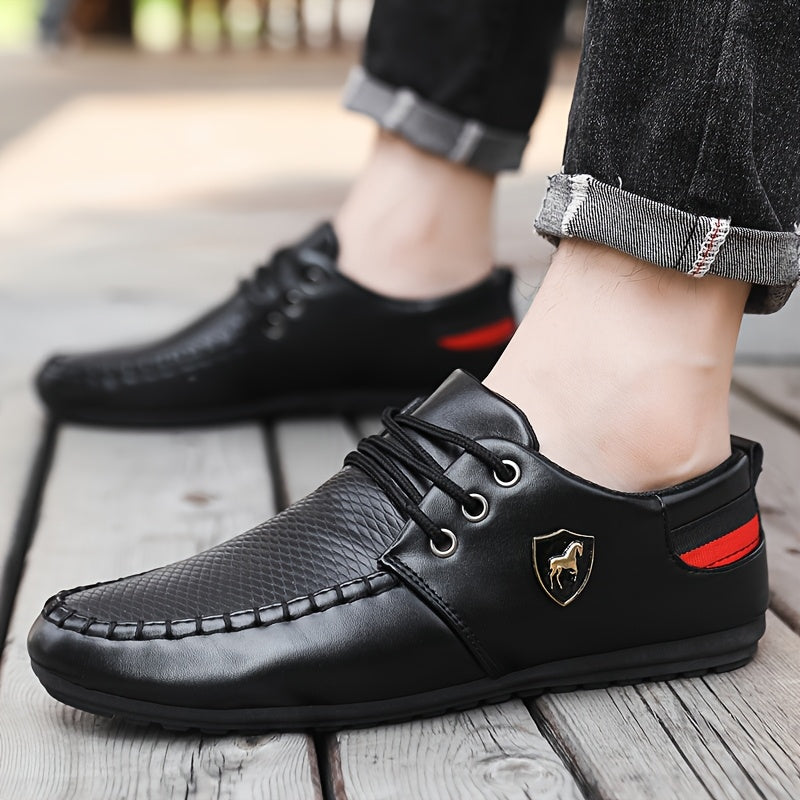 KOONEXY Men'S White Casual Sneakers with Black And Red Accents - Low-Top Lace-Up Design, Breathable Fabric Lining And Durable PVC Sole, Suitable for All Seasons for a Comfortable Experience - Versatile Street Style Shoes for - ayq