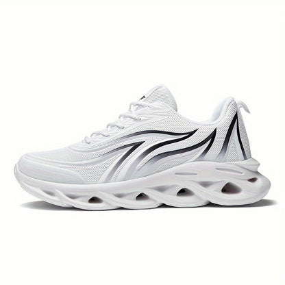 Men's Fashionable Breathable Sneakers - Casual Athletic Footwear for Every Season, Lace-Up with EVA Sole - ayq