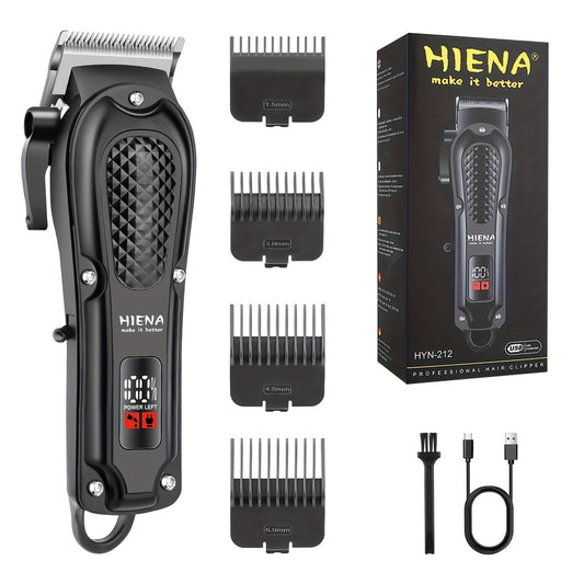 Men'S Professional Electric Digital Hair Clipper | Cordless USB Interface, ABS Plastic Body, Rechargeable Battery, Includes Limit Comb, Ideal for Father'S Day and Holiday Gifts