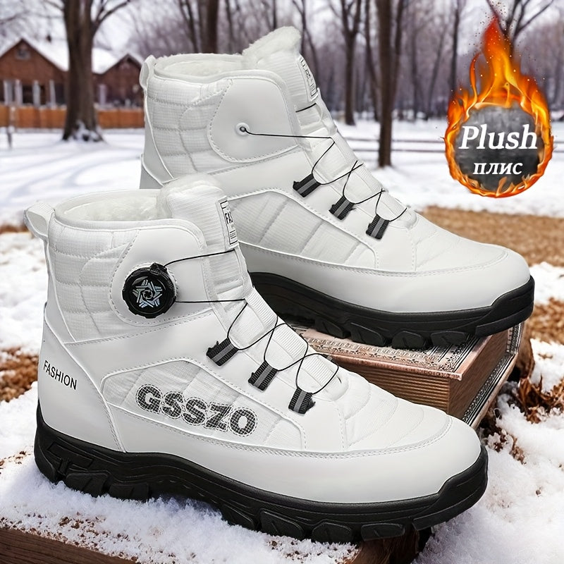 GSSZO Men's High-Top Hiking Boots with Height Increase - Slip-Resistant & PVC Sole, - -Terrain Boots Suitable for Urban Streetwear, Outdoor Trekking, Heavy-Duty Wear - Comfortable & Durable (Year-Round Use)