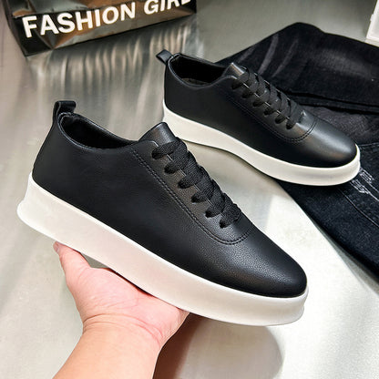 Men's Vintage Lace-Up Business Shoes Comfortable PU Leather