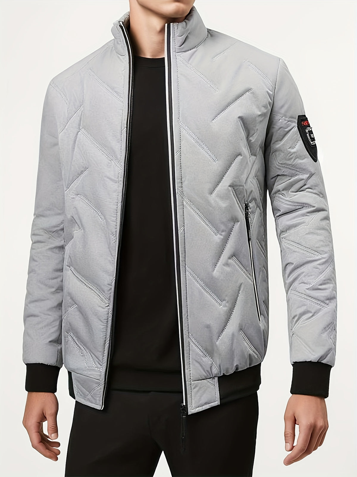 Men's Warm Stand Collar Jacket for Autumn and Winter