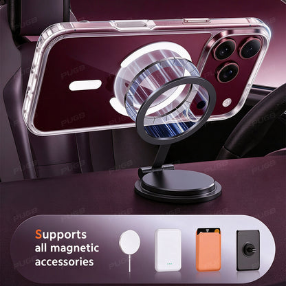 Transparent Magnetic Wireless Charging Phone Case for iPhone 13-18 Pro