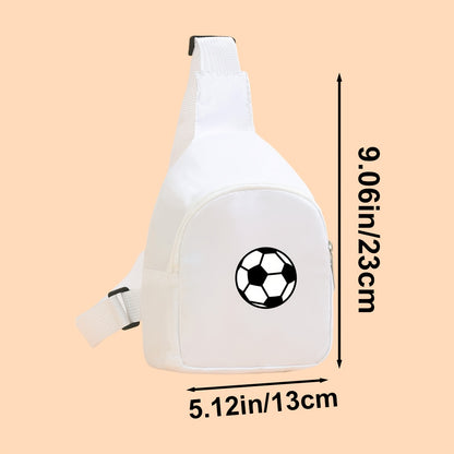 Kids Breathable Soccer Print Baseball Cap & Crossbody Bag Set