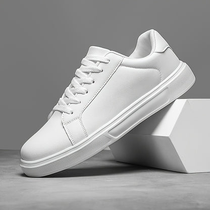 Men's Classic Black White Two-Tone Casual Flat Shoes