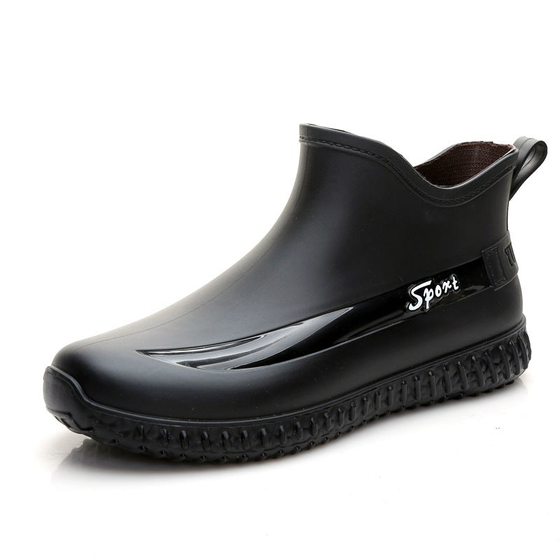 Men's Casual Short PU Rain Boots for All-Season Comfort