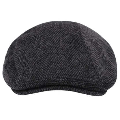Men'S Knit Fabric Flat Cap - Textile Material ≥80%, Herringbone Pattern, Hand Wash/Dry Clean, Leisure Sun Hat, Mixed Color (1-Pack)