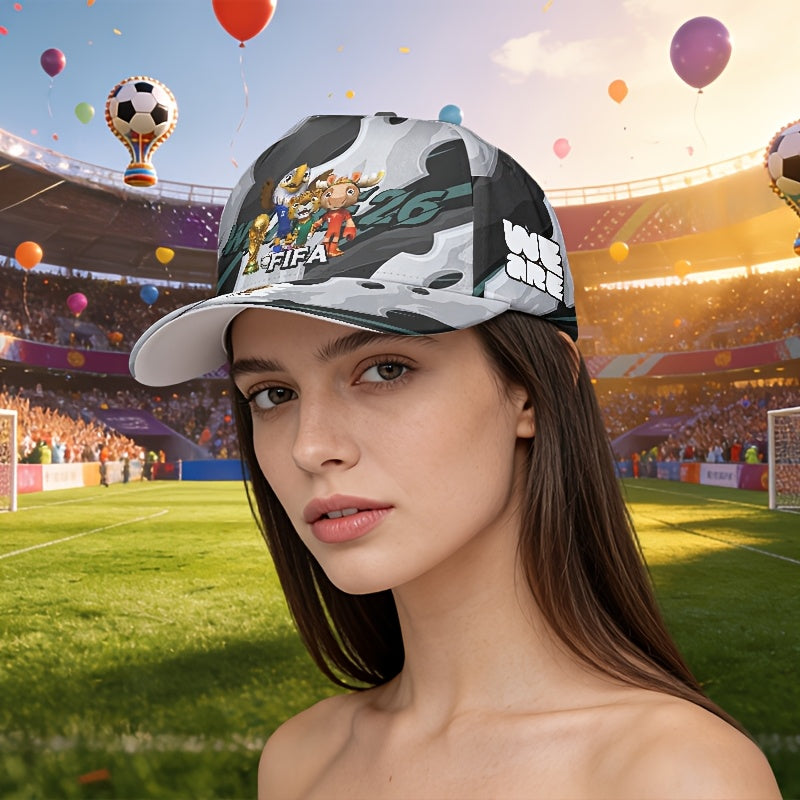 Men's FIFA World Cup Camouflage Baseball Cap with Curved Brim
