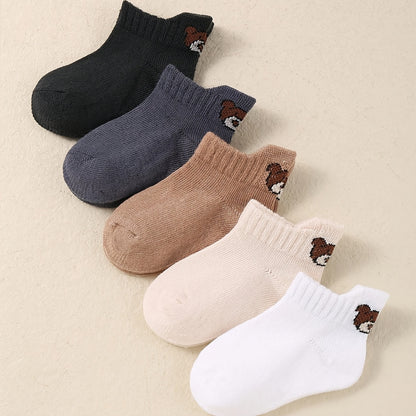 5 Pairs Breathable Knee-Length Socks for Baby Spring Summer