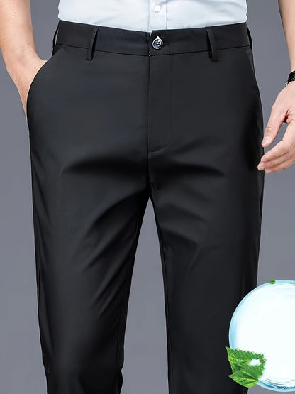 Men's straight-leg suit pants, which can be used as professional formal wear or thick casual pants for autumn and winter.