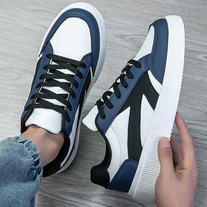 Men's Low-Top PU Skate Sneakers with Cushioned EVA Sole