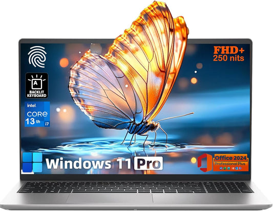 Dell Inspiron-3530 15.6"-FHD Business Laptop - Intel Core I7-1355U Processor, Win 11 Pro & Office 2024, Wi-Fi 6, Backlit Keyboard, Fingerprint Reader, W/Hoouwrd Accessoire(32Gb RAM | 1TB SSD)