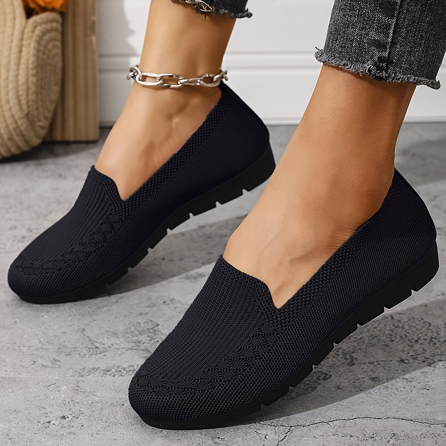 Lightweight Mesh Loafers for Women - Breathable And Easy to Wear, These Comfortable Flat Shoes in Purple Feature a Fabric Upper And Rubber Sole, Ideal for Any Season.