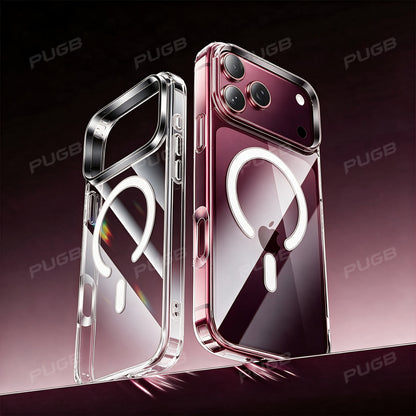 Transparent Magnetic Wireless Charging Phone Case for iPhone 13-18 Pro