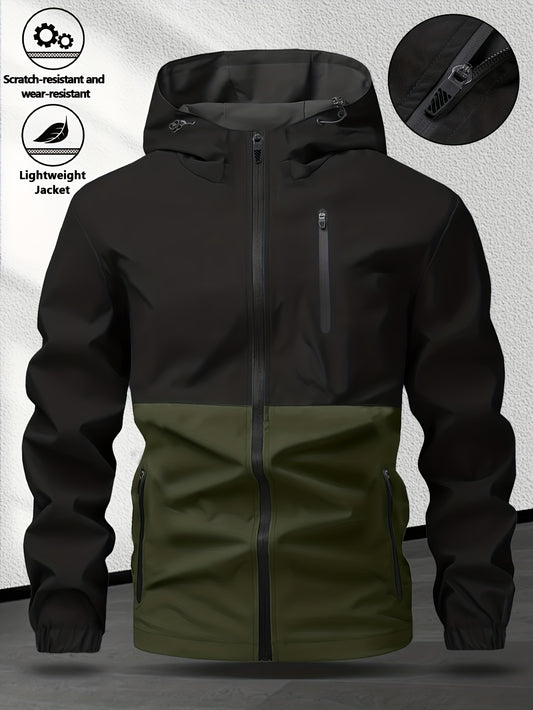 Men's Casual Hooded Softshell Sports Windbreaker Jacket