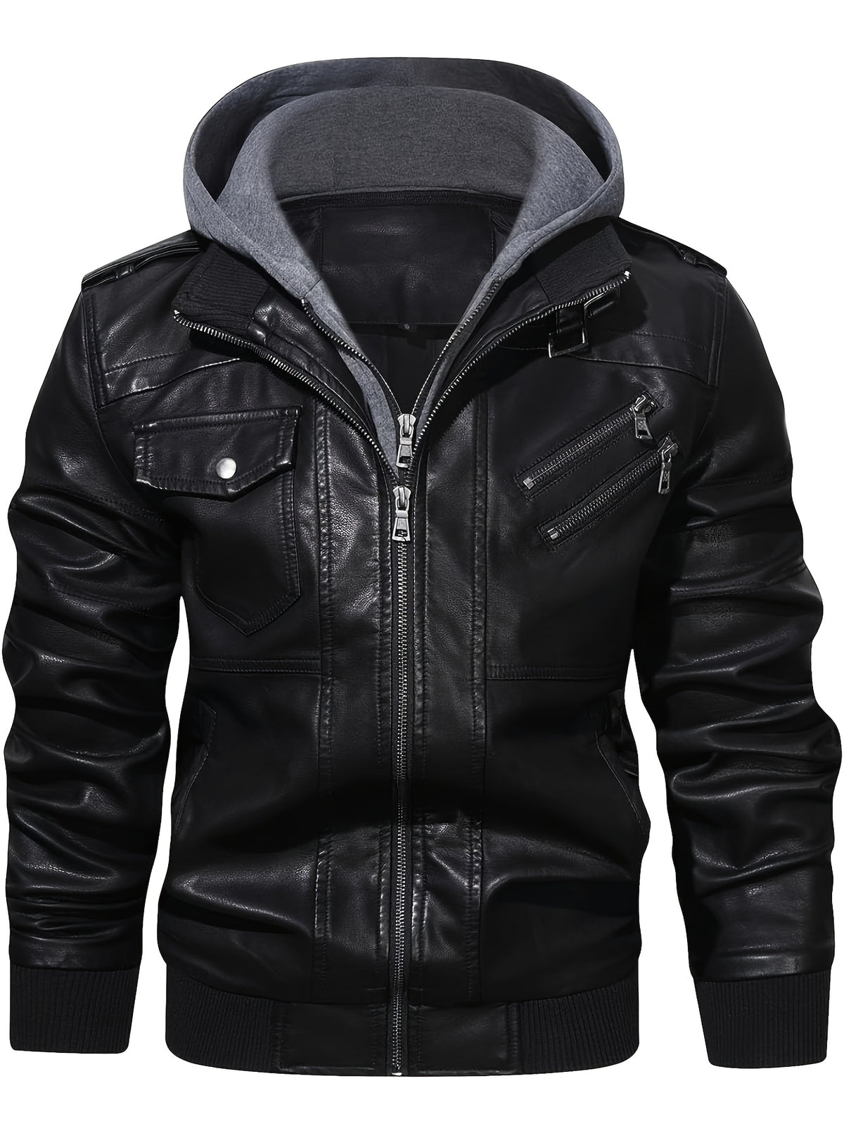 Men's Casual Hooded Softshell Jacket for Fall/Winter