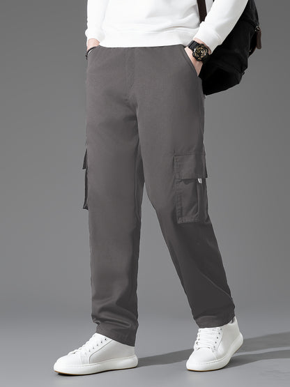 Men's Loose Fit Vintage Cargo Pants with Multiple Pockets
