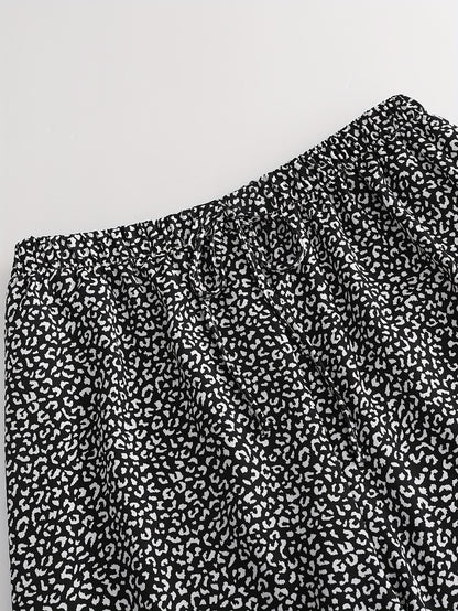 Plus Size Women's Lightweight Beach Shorts - Casual Blue and White Floral Print, Drawstring Waist, Polyester, Machine Washable, Knee-Length with Pockets